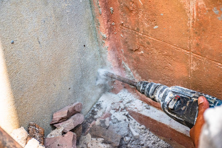 Wall drill by skilled technicians.