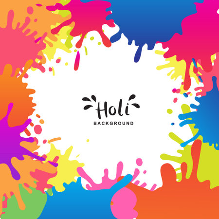 Happy Holi celebration set banner. background design for Indian Festival of Colors, social media, website banners, poster for sale and promotion template. vector illustration.のイラスト素材