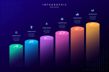 Modern infographics options banner, can be used for workflow layout, diagram, number options, web design.のイラスト素材