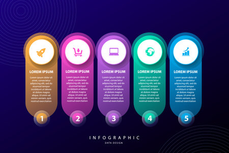 Infographic design template with place for your data. Vector illustration.のイラスト素材