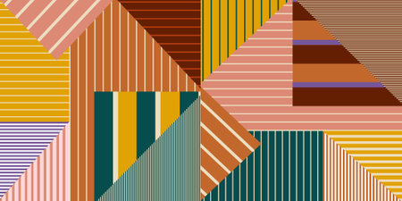 Seamless geometric pattern in the style of the 80s.のイラスト素材