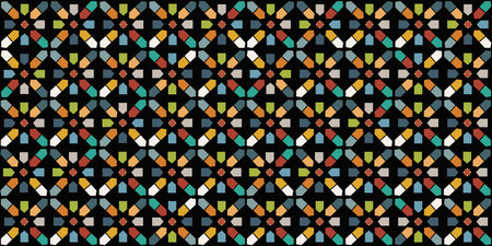 Seamless geometric pattern. Colorful mosaic background. Vector illustration.