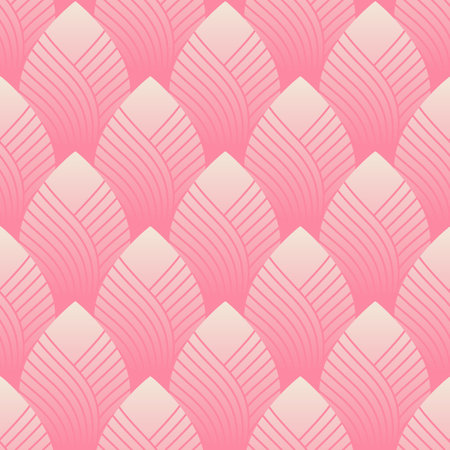 The geometric pattern with wavy lines. Seamless vector background. Repeating tile texture of this line on oval shape with gradient effect.のイラスト素材