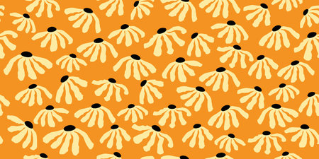 Hand drawn flowers, seamless patterns with floral for fabric, textiles, clothing, wrapping paper,...