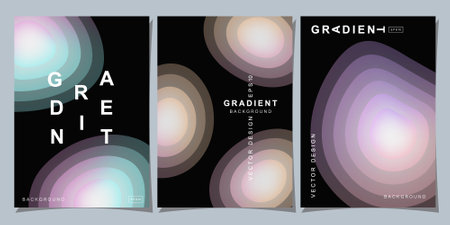Set of brochure, poster templates in abstract style. Vector illustrationのイラスト素材