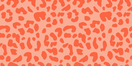 Abstract Leopard Skin Seamless Patterns. Animal print. geometric folklore ornament for textile banner, cover, wallpaper. Vector illustration.のイラスト素材