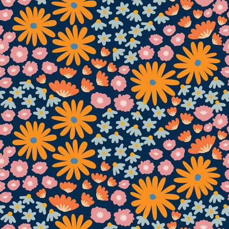 Exotic hand drawn flowers, seamless patterns with floral for fabric, textiles, clothing, wrapping...