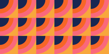 Geometric minimalistic mosaic seamless pattern. Abstract vector for web banner, business presentation, poster, card, invitation, poster, cover, textile print. vector illustration.のイラスト素材