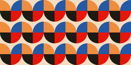 Geometric minimalistic mosaic seamless pattern. Abstract vector for web banner, business presentation, poster, card, invitation, poster, cover, textile print. vector illustration.のイラスト素材