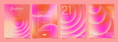 Set of creative covers or posters concept in modern style for corporate identity, branding, social...
