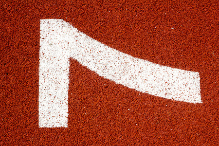 Number seven on the start of a running track - check my portfolio for other numbersの写真素材