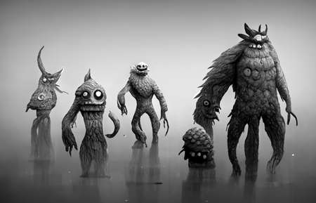 cg-illpop comical monsters.の写真素材