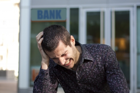 bank crisis and bankruptの写真素材