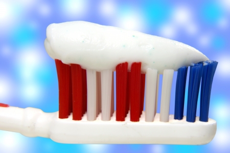 Toothbrush and toothpasteの写真素材
