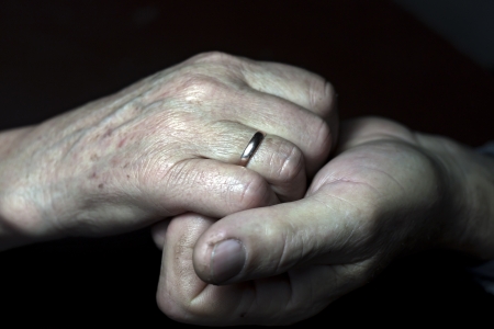 praying hands togetherの写真素材