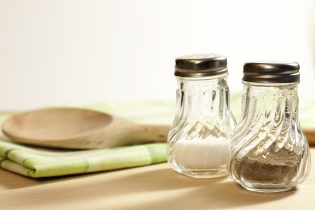 Salt and pepper in the kitchenの写真素材