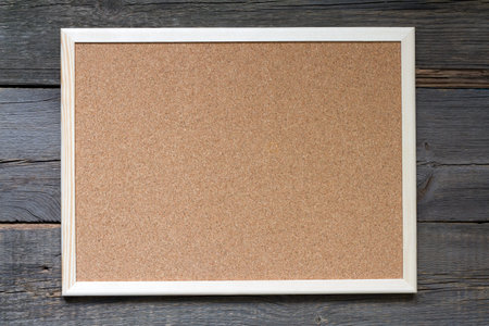 Old empty cork board on vintage retro boards background