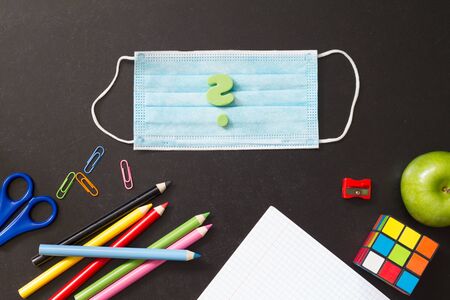 Back to school and coronavirus conceptの写真素材