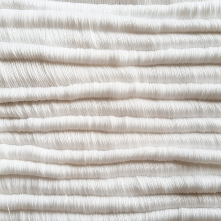 White cotton fabric texture background. Close up of white cotton fabric texture.の素材