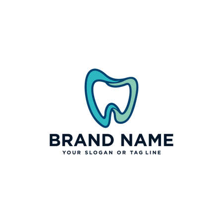 care teeth, dental logo design vector templateのイラスト素材