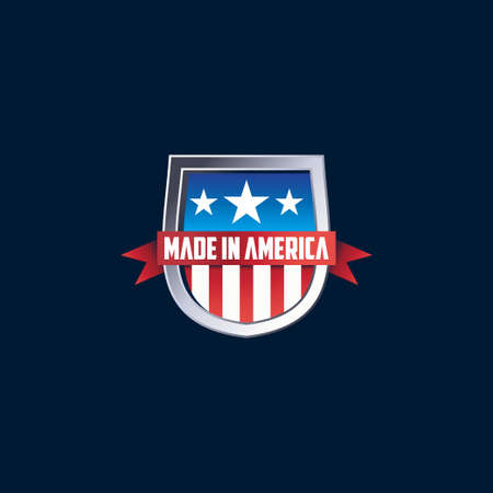 design Made In America Shield vector templateのイラスト素材