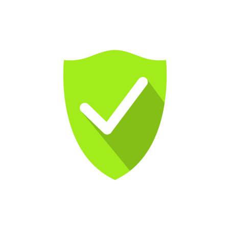 checklist icon, shield, document, vector templateのイラスト素材