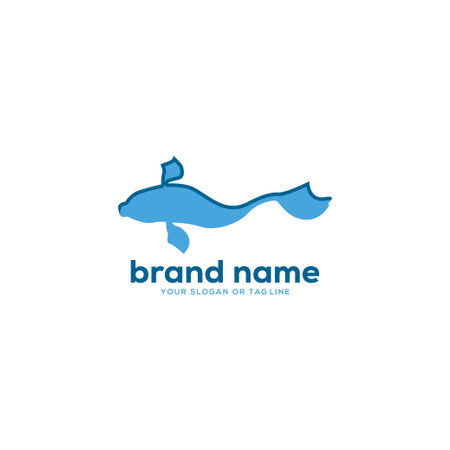 koi pond logo design vector templateのイラスト素材