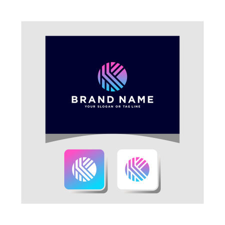 Colorful logo design letter K vector templateのイラスト素材
