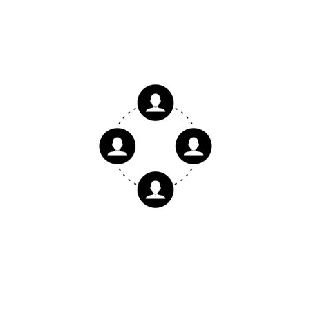 design People network social connection icon group communication vector templateのイラスト素材
