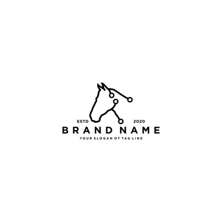 horse logo design vector templateのイラスト素材