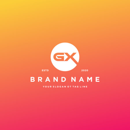 letter GX Logo design vector templateのイラスト素材