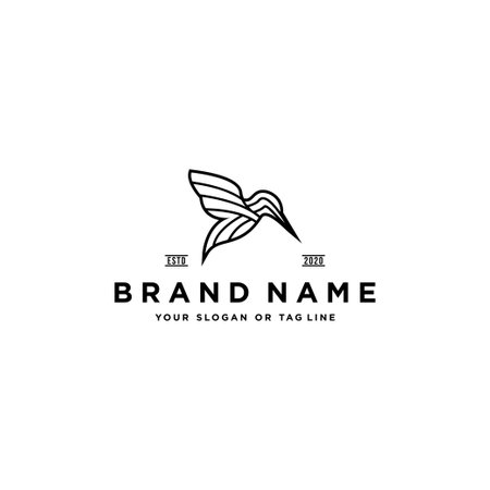 bird logo design vector templateのイラスト素材