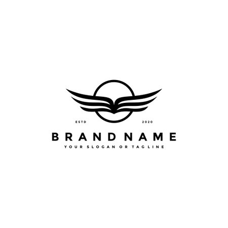 wing logo design concept vector templateのイラスト素材