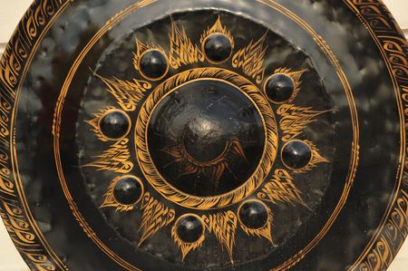 Temple Saket's gongの写真素材