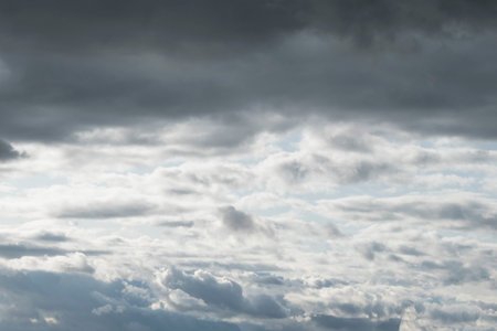Autumn rain clouds are approaching the city