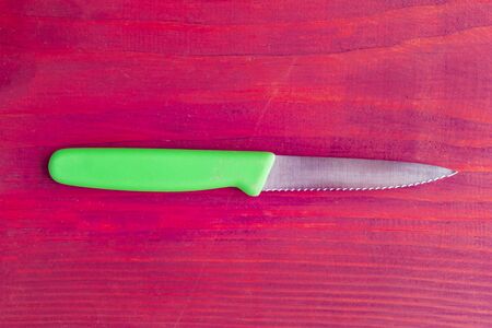 Cutlery set knives on the tableの写真素材