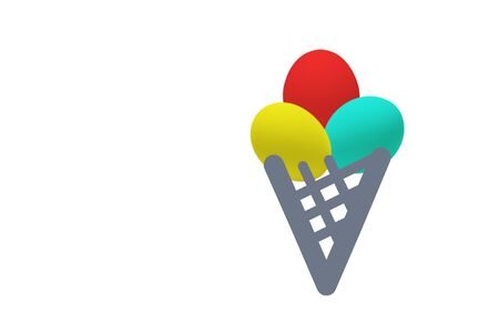 Collage of Easter eggs on a white backgroundの写真素材