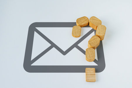 Collage of wooden blocks on a white backgroundの写真素材