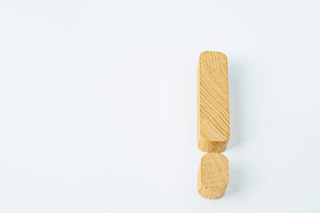 Collage of wooden blocks on a white backgroundの写真素材