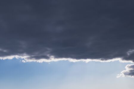 Cumulus clouds in the blue morning skyの写真素材