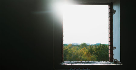 Repair of a window in an apartment of a multi-storey building. preparing an opening for a new...