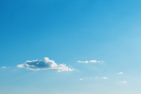 View of the sky with white clouds on a sunny day