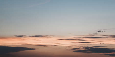 View of the cloudy sky on a gloomy eveningの写真素材