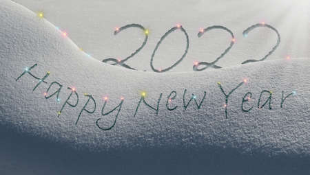 The ruins of a ruined brick fortress under the snow, on a sunny dayの写真素材