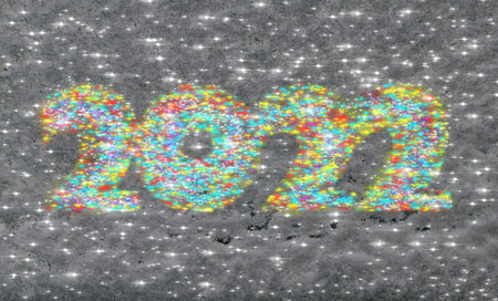 Car glass covered with frozen frost with a variety of patterns
