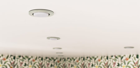 Round light bulbs in the new stretch ceilings