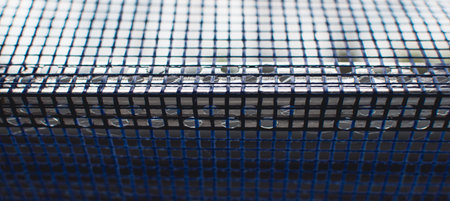 Construction grid and corners for plastering walls in the houseの写真素材