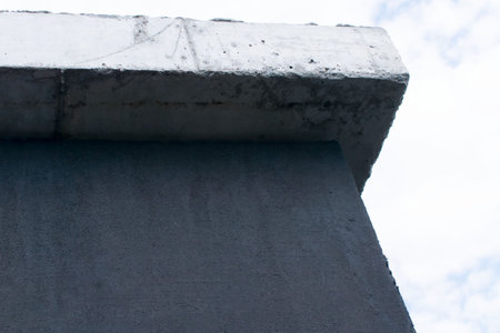 A fragment of the roof of a resin-filled new buildingの写真素材