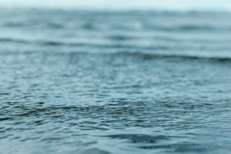 Sea view, light breeze on the waterの写真素材