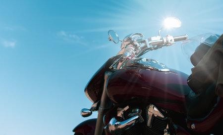 Tinted image of a heavy motorcycle part